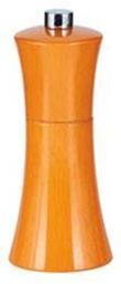 Мельница для перца из дерева, оранжевая лакированная 18 см