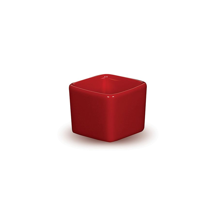 Емкость для соуса квадратная красная Colore "Corone" 50мм 60мл [LQ-SK0023-R]