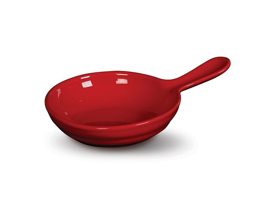 Соусник-сковорода красная Colore "Corone" 80мм 50мл [LQ-SK0002-R]