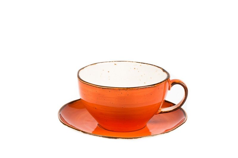 Чашка с блюдцем P.L. PROFF CUISINE Orange Sky Fusion 375мл 81223150