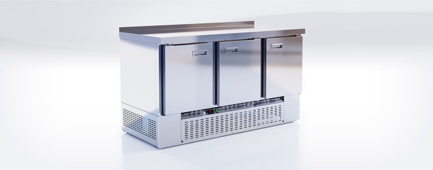 Стол холодильный CRYSPI СШС-0,3-1500 NDSBS (С бортом )